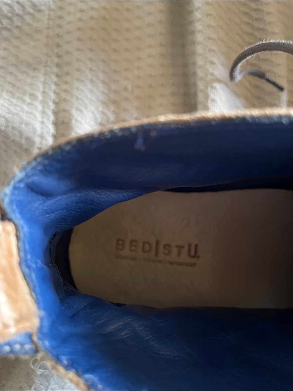 BED|STU Men's Tan Rustic leather Lincoln boots - Picture 8 of 12
